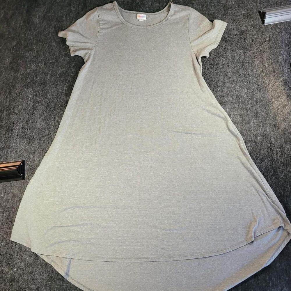Lularoe Women's Grey and Cream Dress